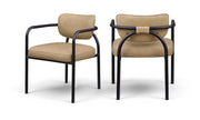 Serava - Vegan Leather Upholstered Dining Chair (Set of 2) - Tan