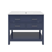 Bathroom Vanity With Ceramic Sink, Tip Out Tray & 2 Full Extension Drawers