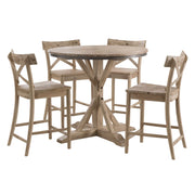 Callista - Round Counter Height 5 Piece Dining Set (Table And Four Stools) - Beach