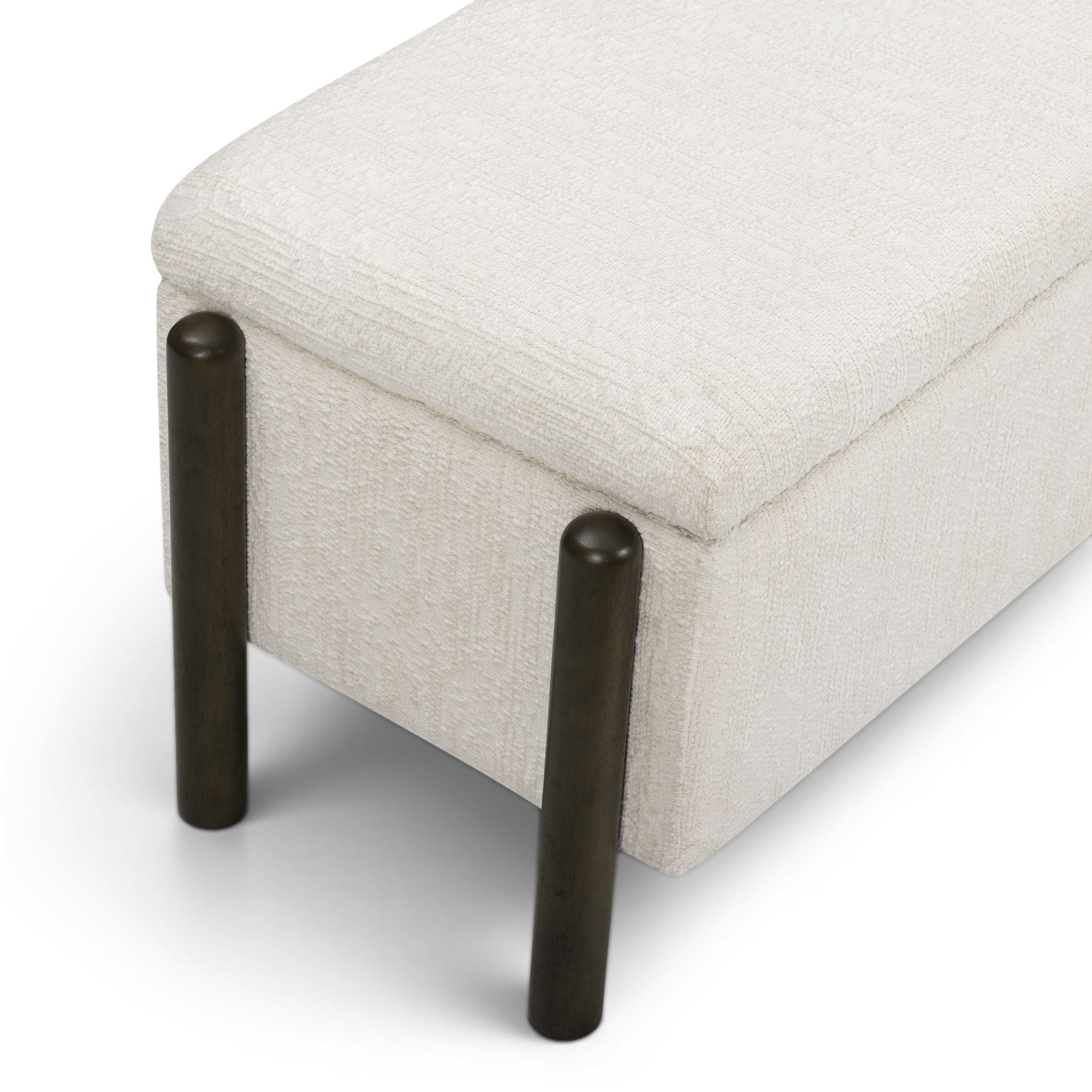 Abby - Nubby Fabric Storage Bench