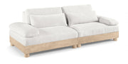 Turin - Chenille Fabric Upholstered Modular Sectional - White