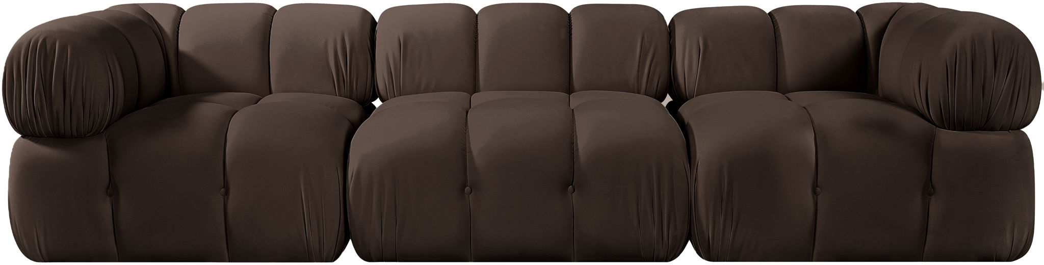 Orin - Velvet Performance Fabric Upholstered 3 Piece Modular Sofa