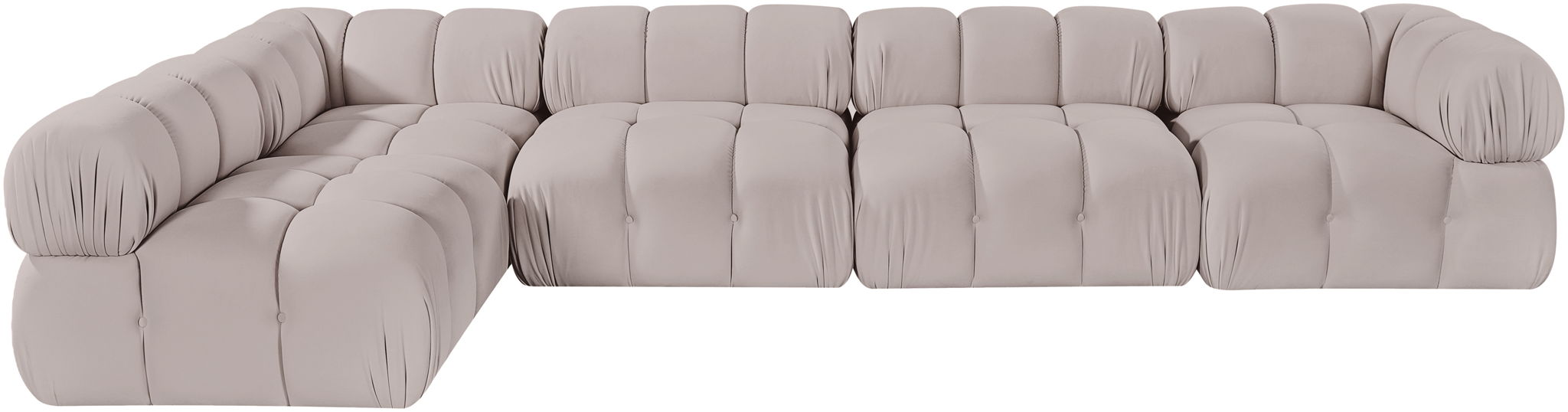 Orin - Velvet 5 Piece Modular Sectional