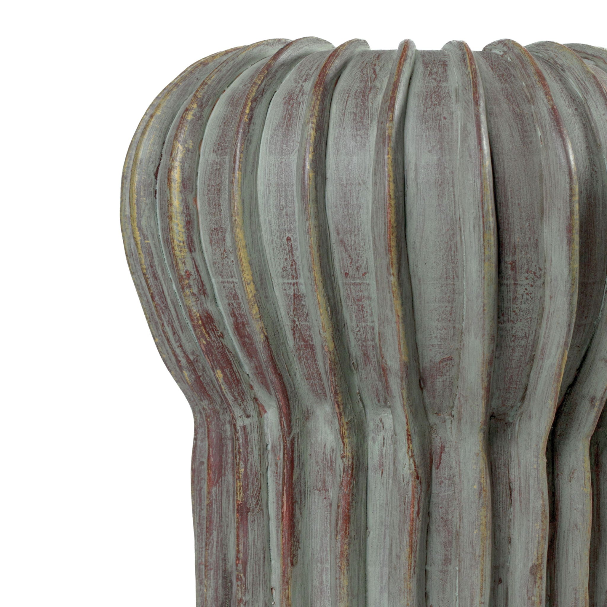 Visha - Terracotta Vase - Gray Green