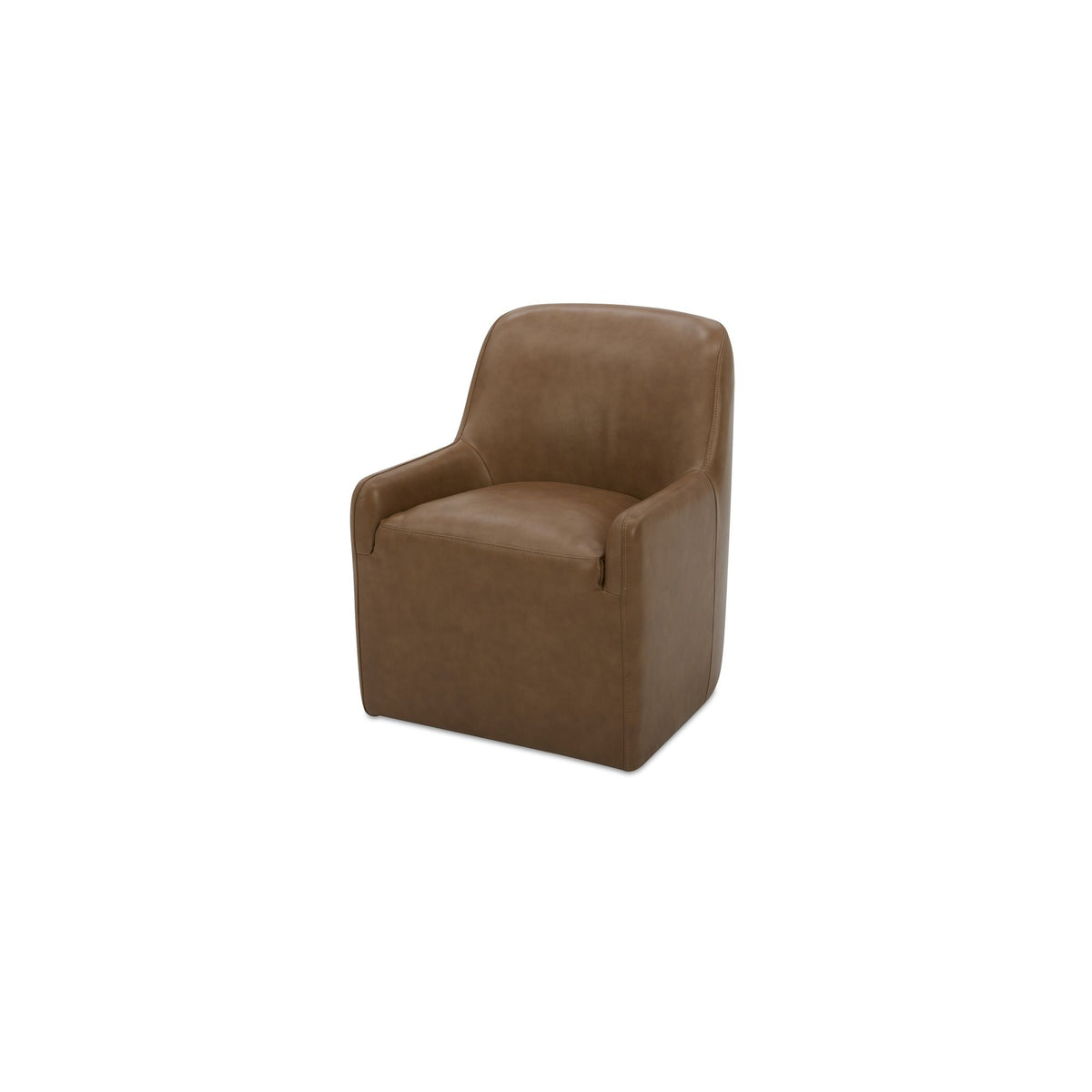 Maisie - Rolling Dining Chair Leather - Tan