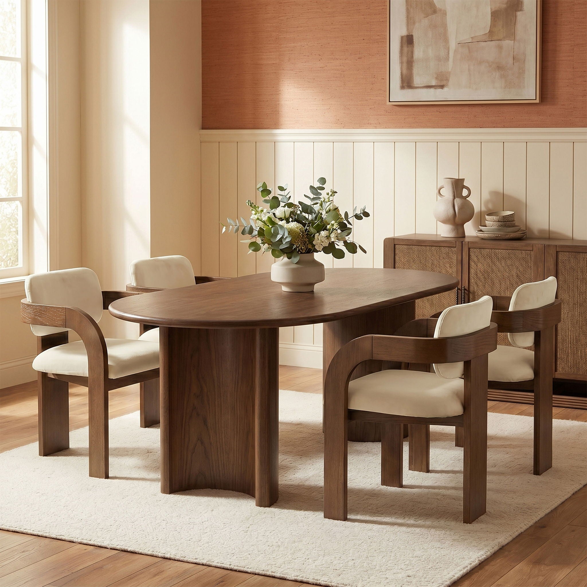 Cedra - Velvet Performance Fabric Upholstered Dining Chair (Set of 2) - Brown Frame