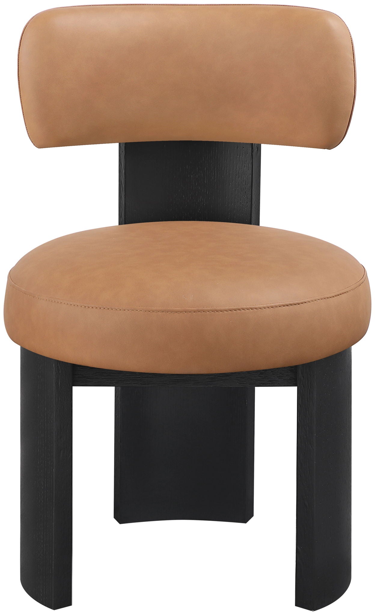 Atelier - Vegan Leather Upholstered Dining Chair (Set of 2) - Black Frame