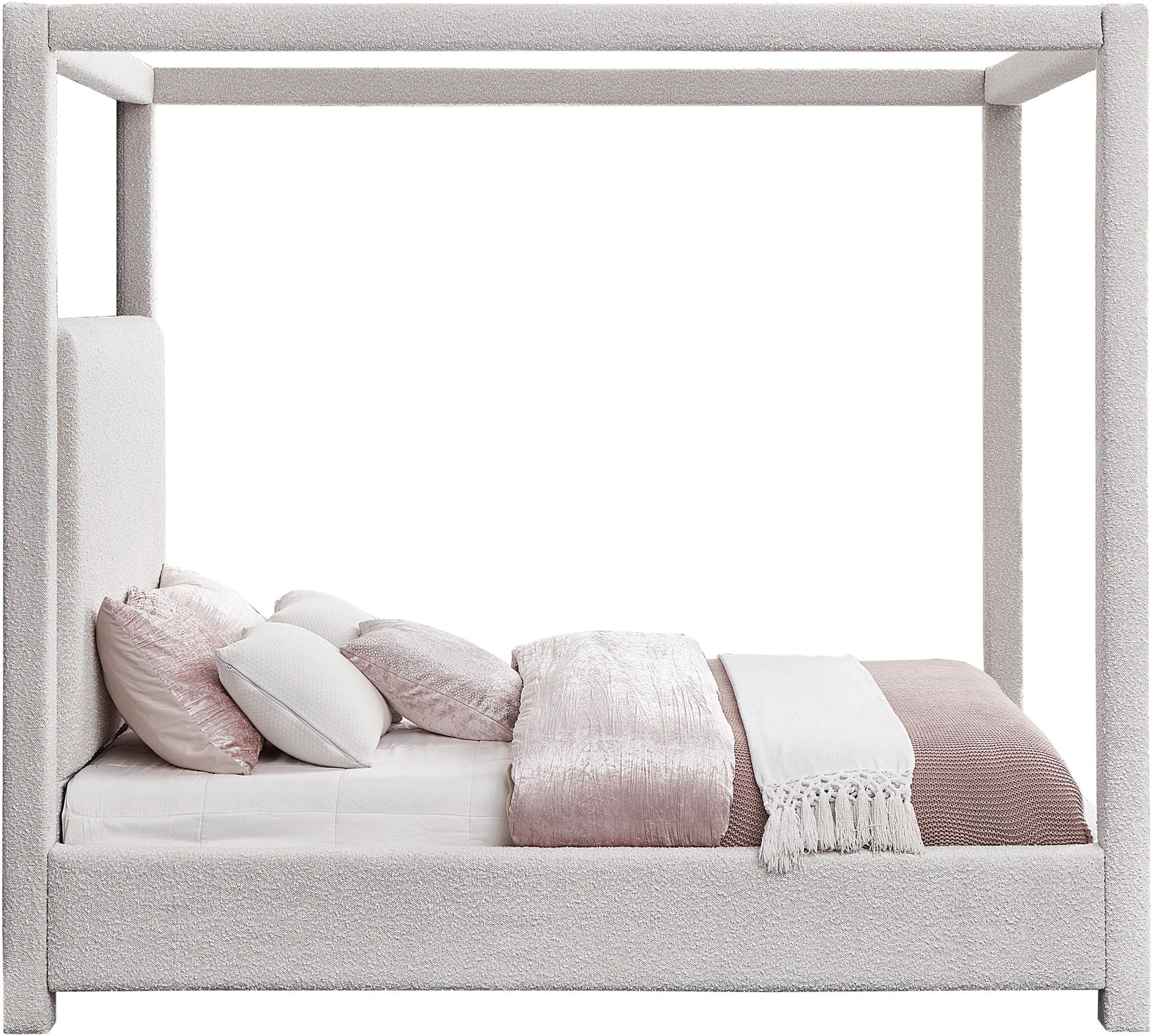 Eden - Boucle Fabric Upholstered Bed