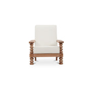 Ingrid - Accent Chair - Off White / Light Brown