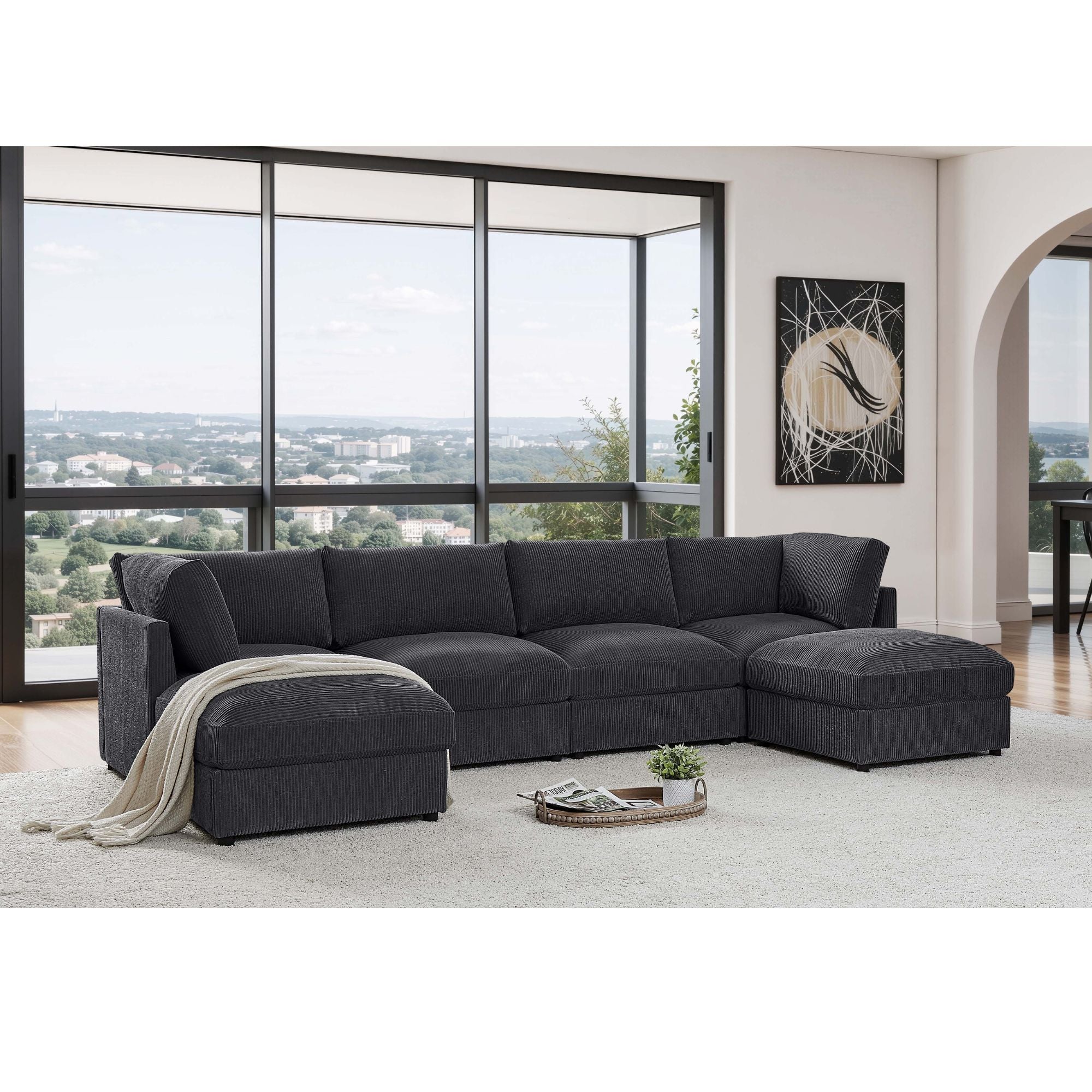 Modern Reversible Modular Sectional