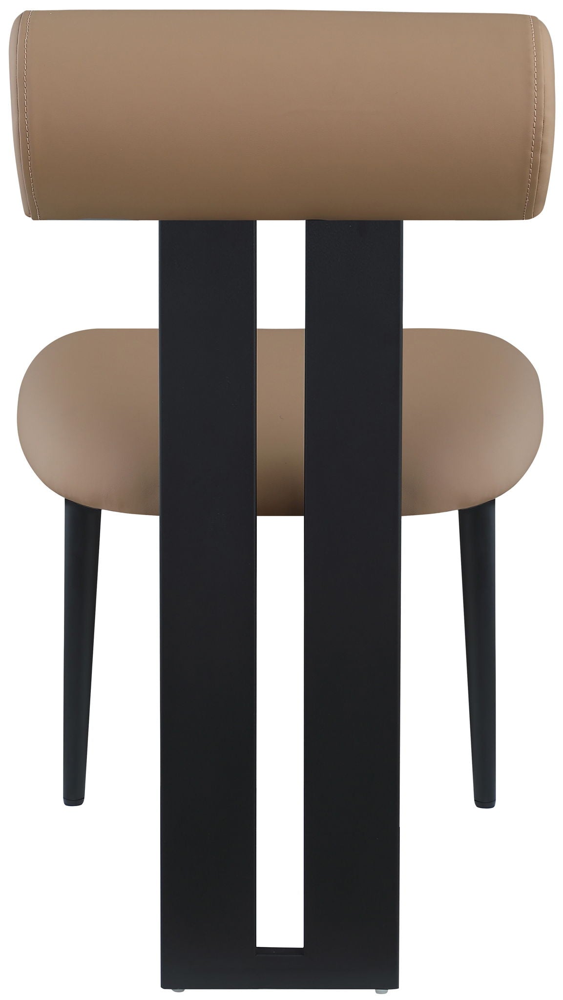 Dario - Faux Leather Dining Chair With Black Frame (Set of 2)