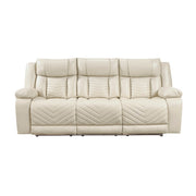 Huron - Power Double Reclining Sofa With Center Drop-Down Cup Holders, Wireless Charger, Magazine Bag, LED And Charging Ports