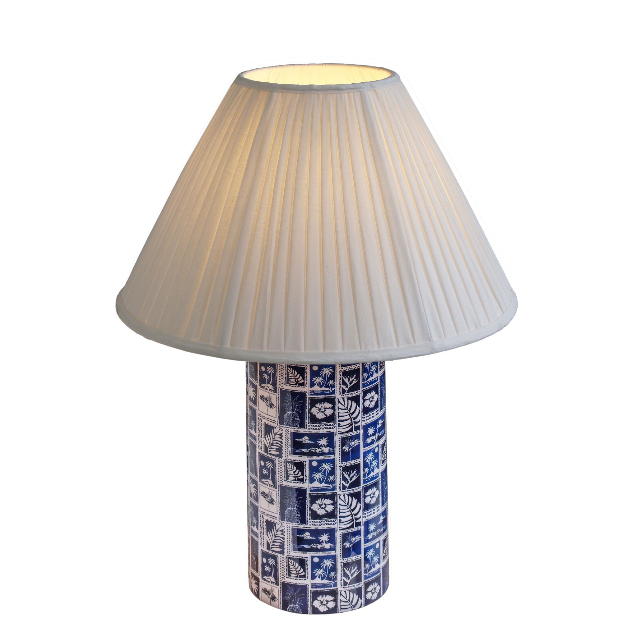 Stamp - Pleated Table Lamp - Blue