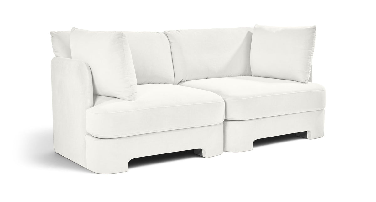 Hammond - Velvet Performance Fabric Upholstered 2 Piece Loveseat