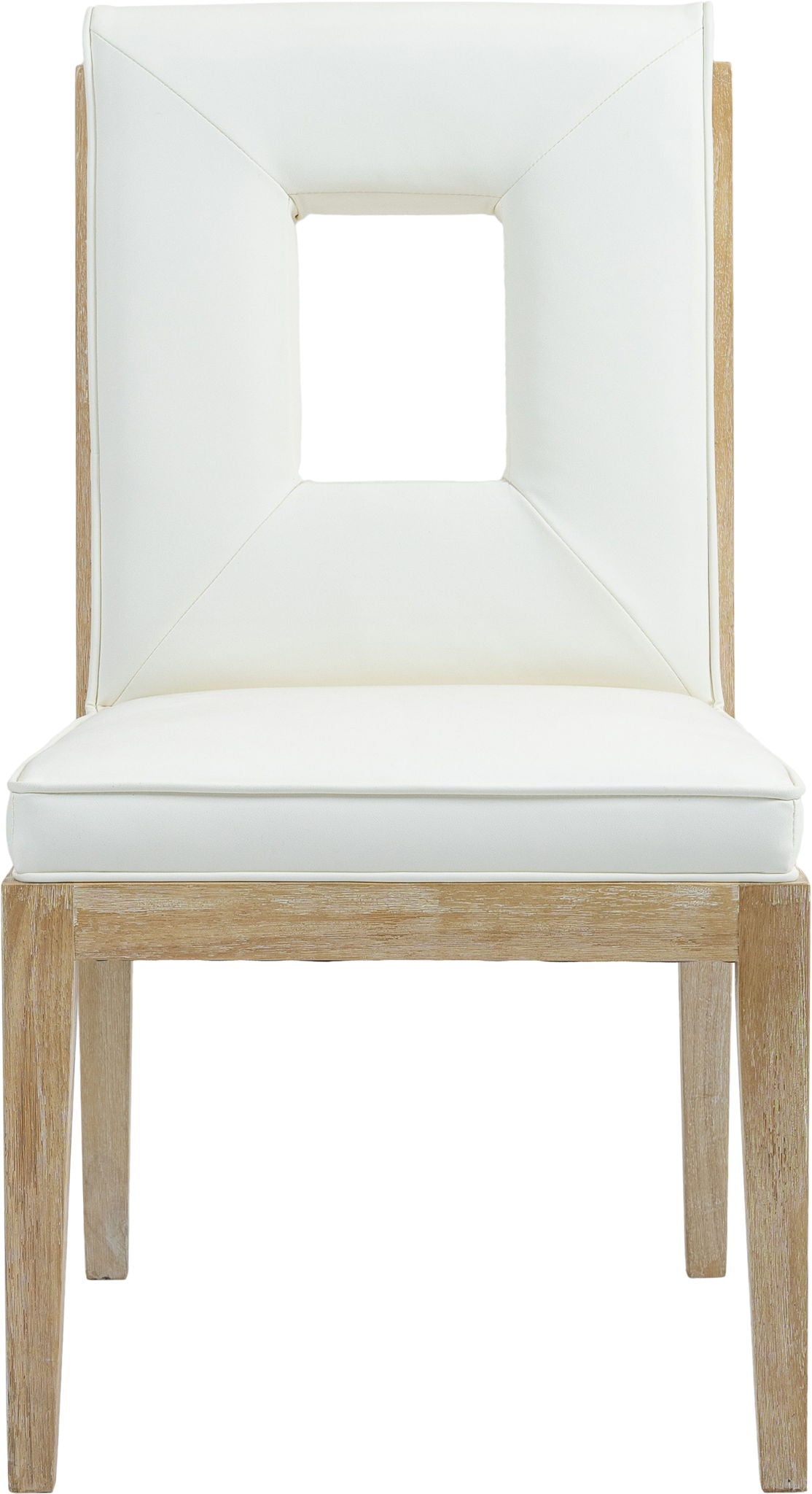 Gwendolyn - Faux Leather Dining Side Chair With Natural Frame (Set of 2)
