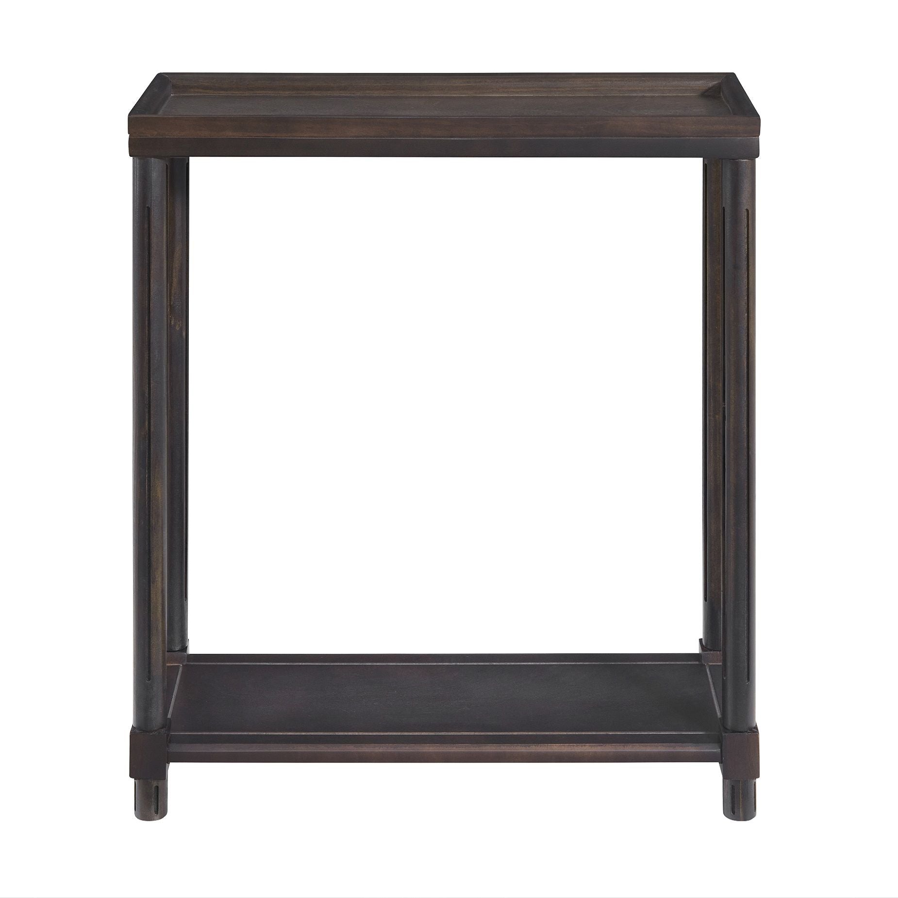 Narrow Side End Tables With Shelf (Set of 2)