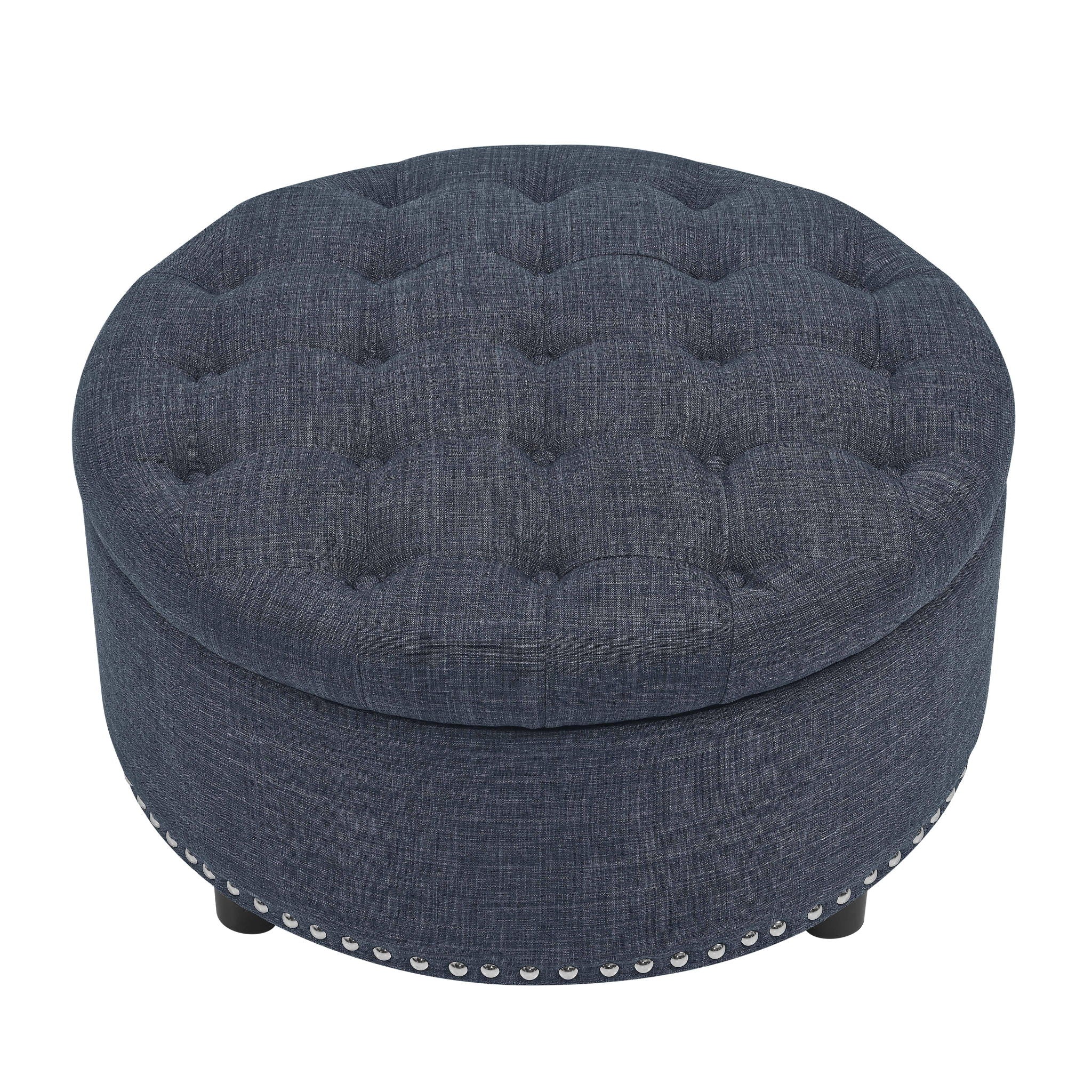 Tufted Storage Ottoman With Upholstery