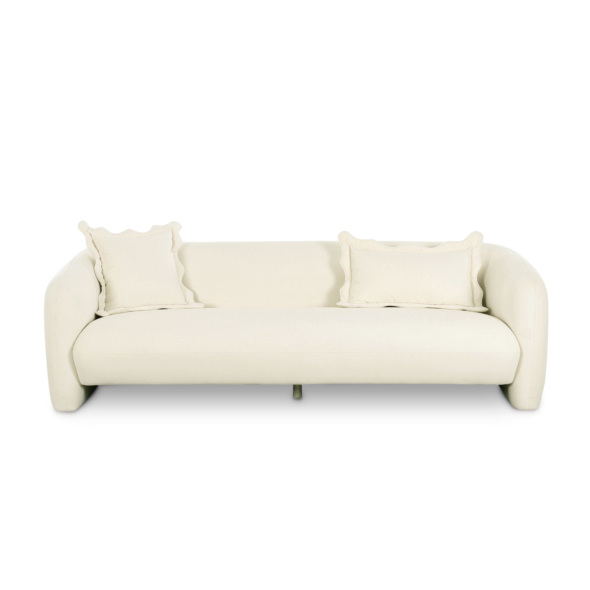 Lou - Performance Velvet Sofa - Cream