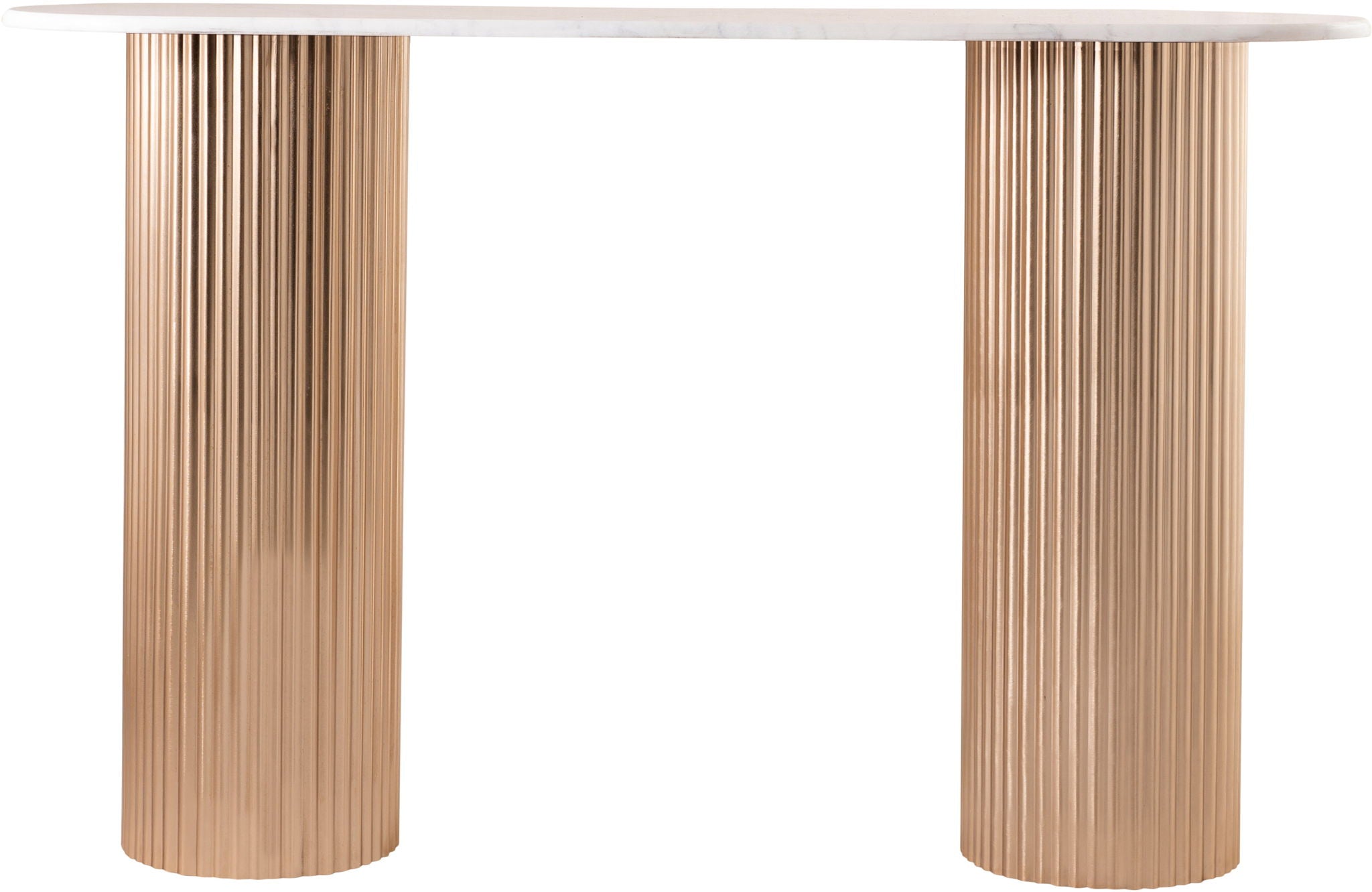 Cindra - Genuine Marble Top And Iron Base Console Table