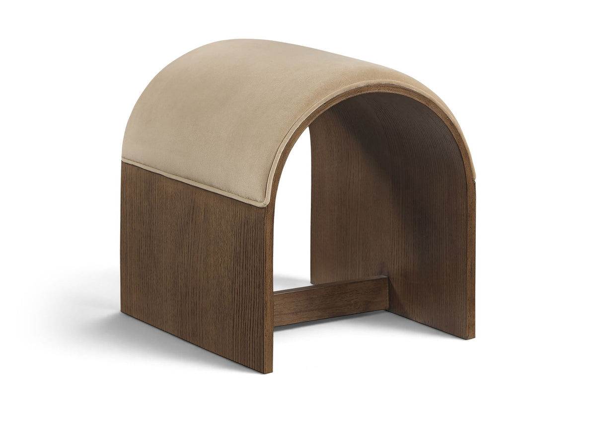 Sable - Velvet Performance Fabric Upholstered Bench