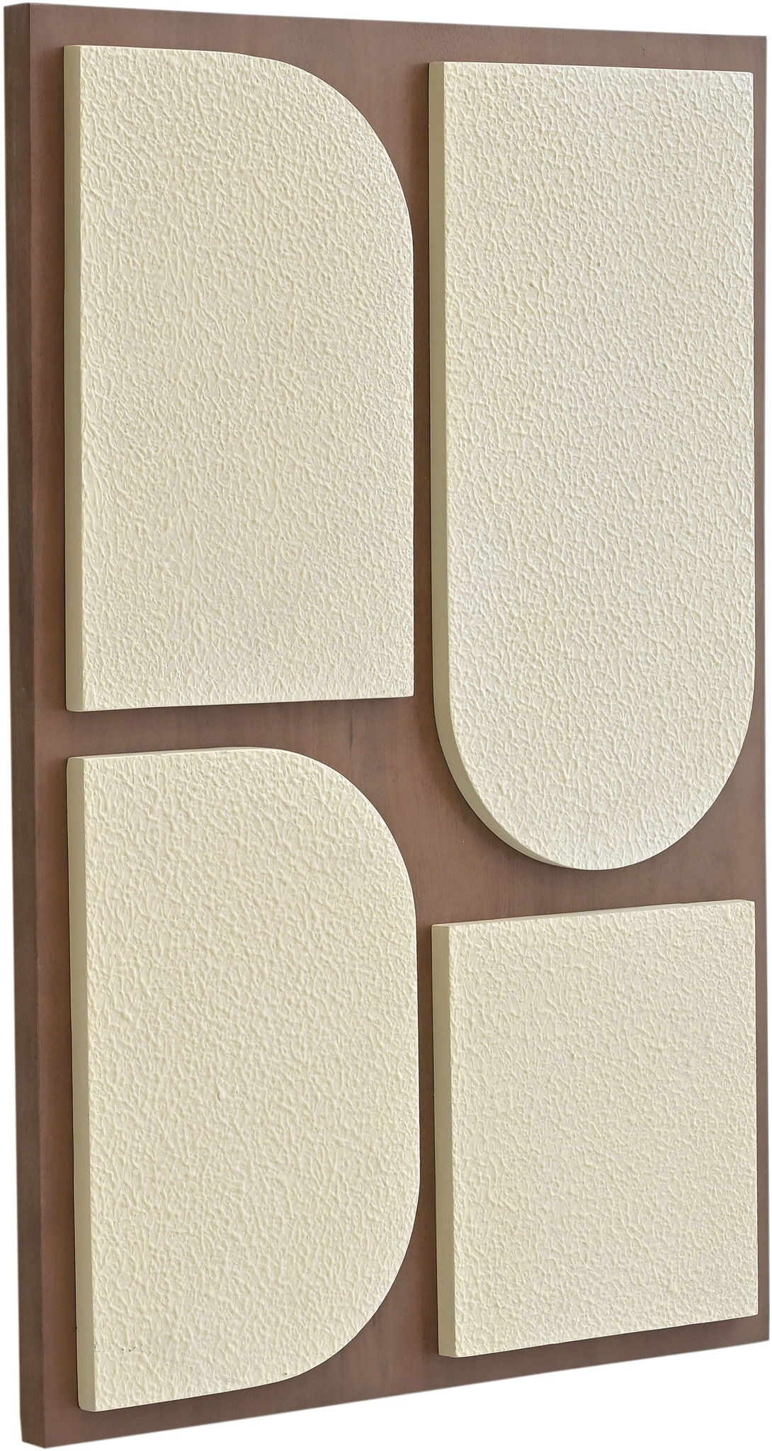 Icon - Mango Wood 4 Piece Wall Art - Brown / Natural