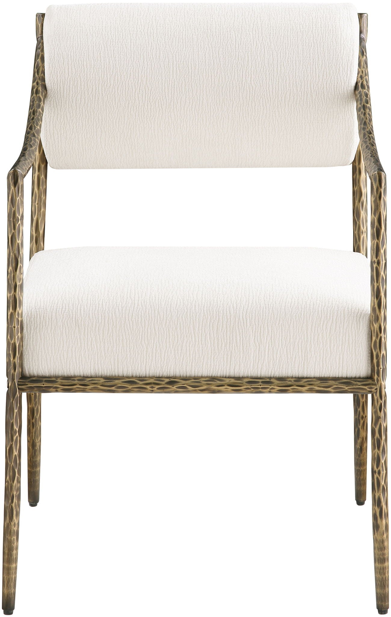 Bastille - Upholstered Dining Arm Chair (Set of 2) - Brass Frame