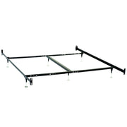 Adams - Queen / Eastern King Bolt On Bed Frame With Reinforced Center Beam, Adjustable Legs - Black
