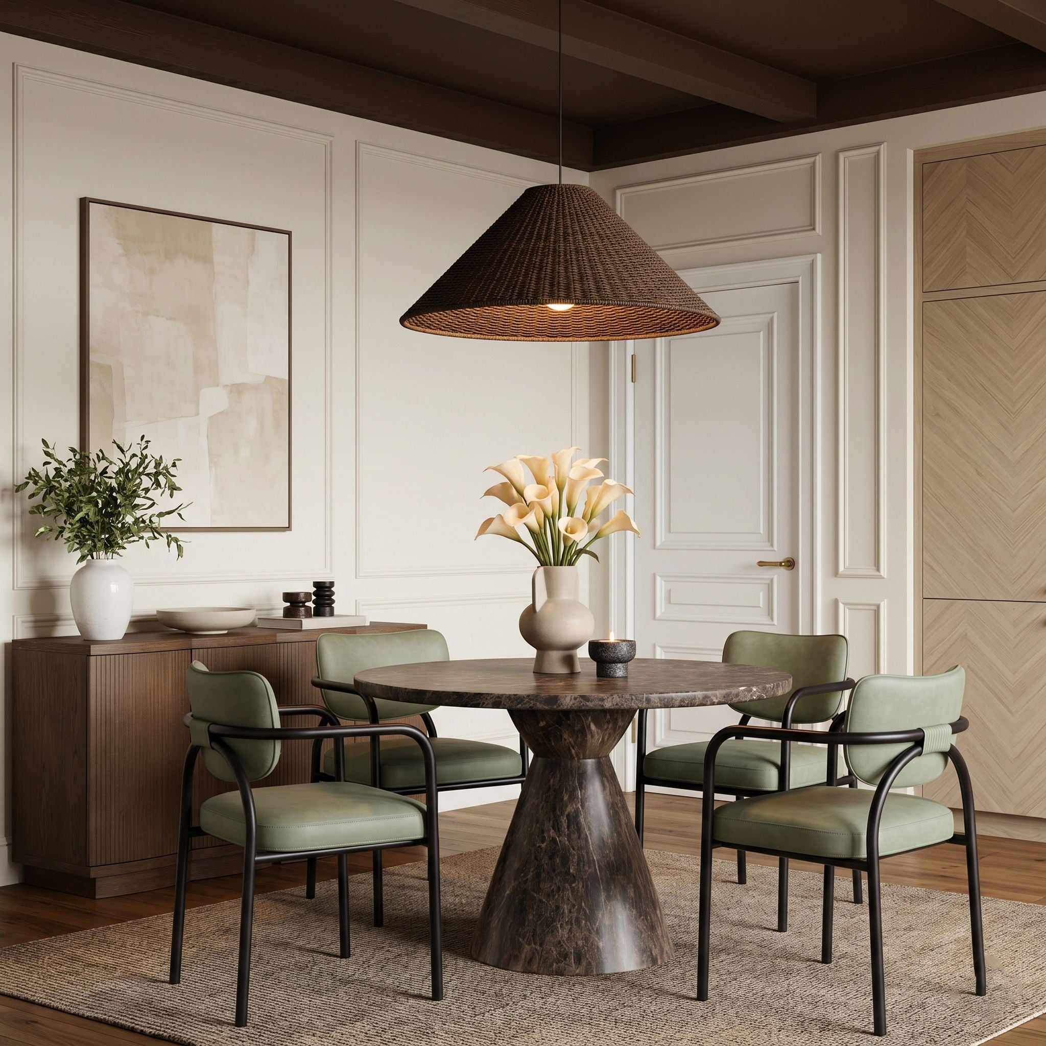 Serava - Vegan Leather Upholstered Dining Chair (Set of 2)