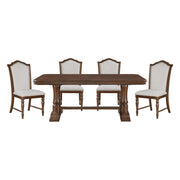 Rexford - 5 Piece Dining Room Set (Table & 4 Side Chairs) - Cherry / Gray