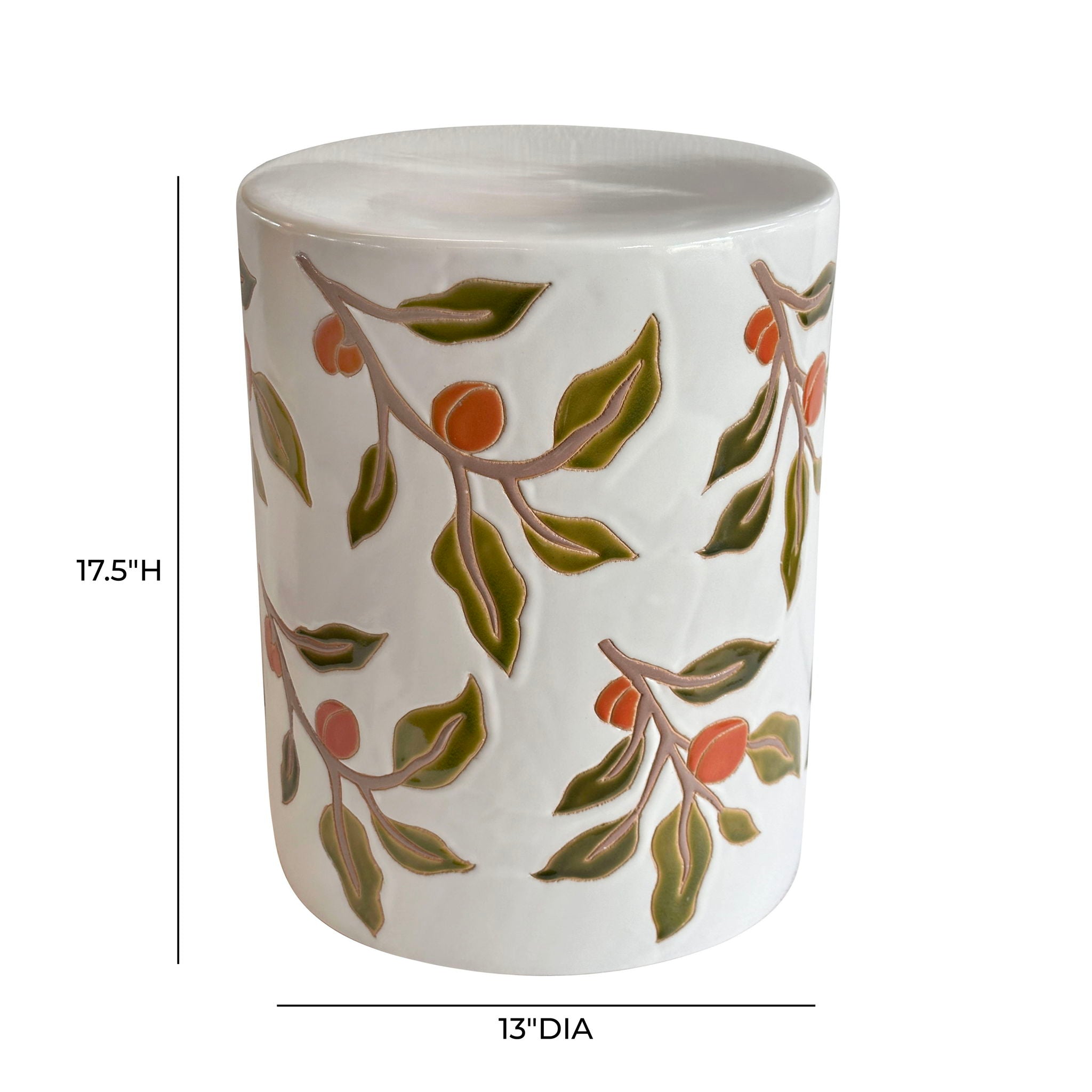 Tempest - Ceramic Table - Orange Citrus