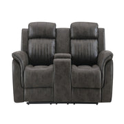 Steban - Console Reclining Loveseat - Gray