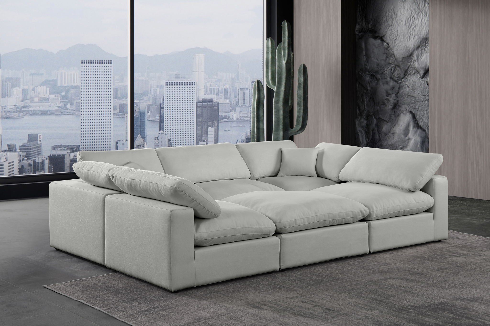 Comfy - 6 Piece Linen Sectional