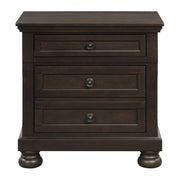 Begonia - Nightstand With Hidden Drawer - Grayish Brown