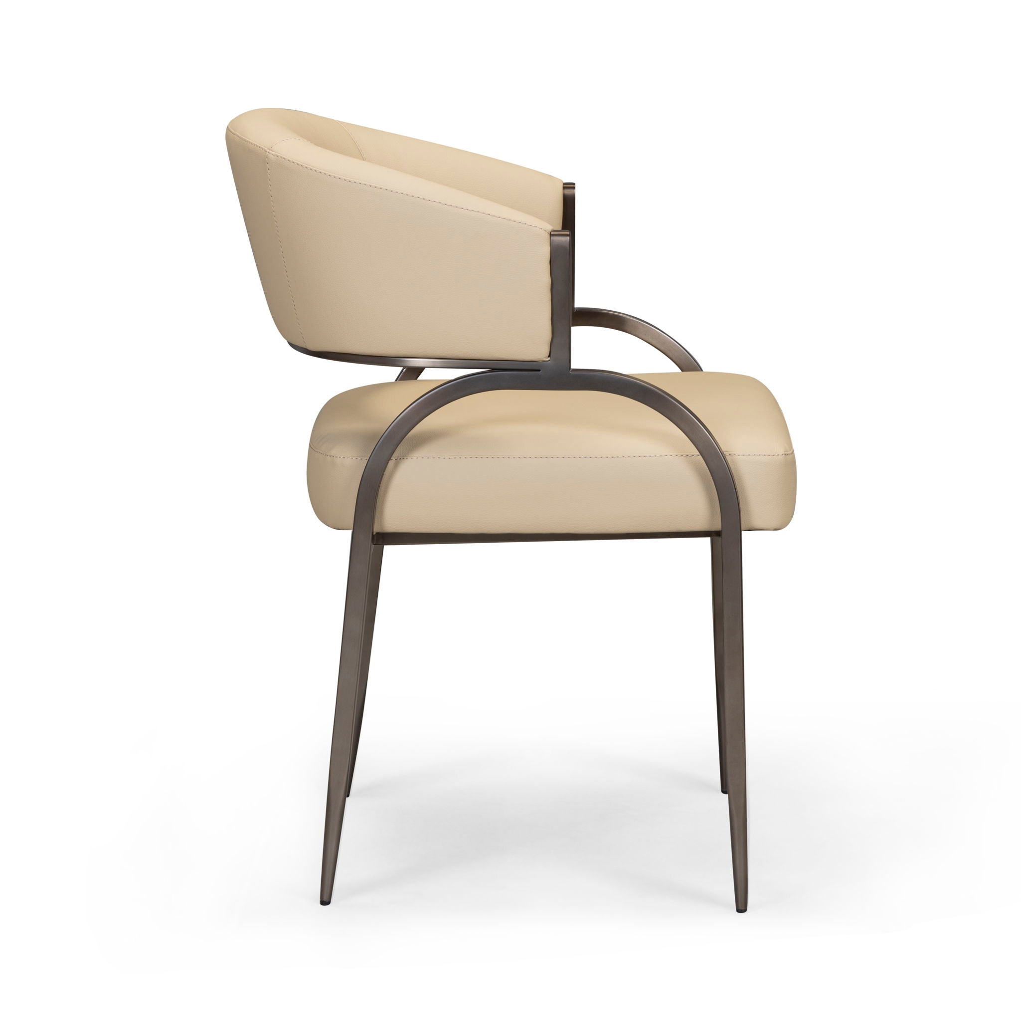 Tatum - Performance Vegan Leather Dining Chair - Taupe