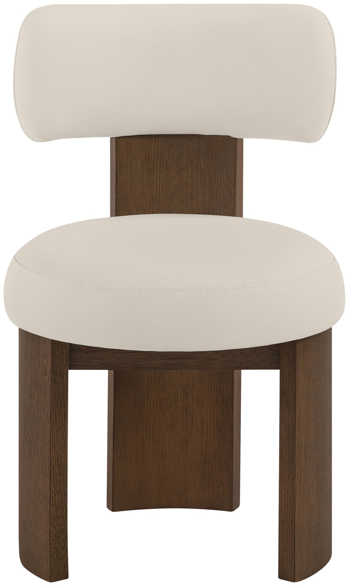 Atelier - Vegan Leather Upholstered Dining Chair (Set of 2) - Taupe / Painted Brown