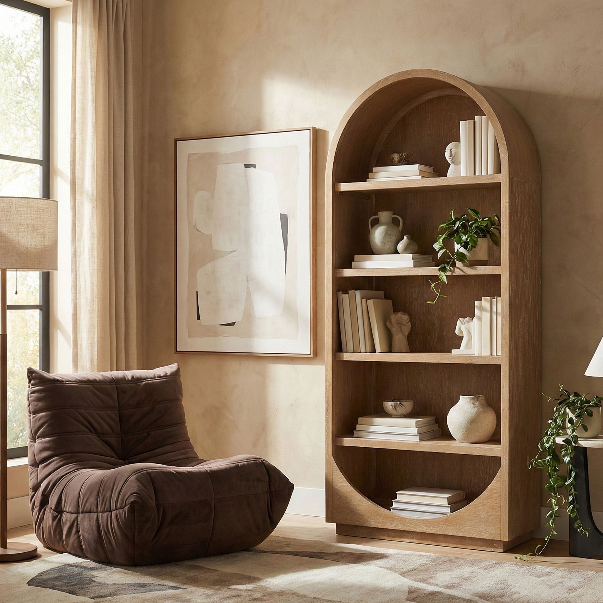 Hearth - Oak Veneer And Solid Wood Bookcase