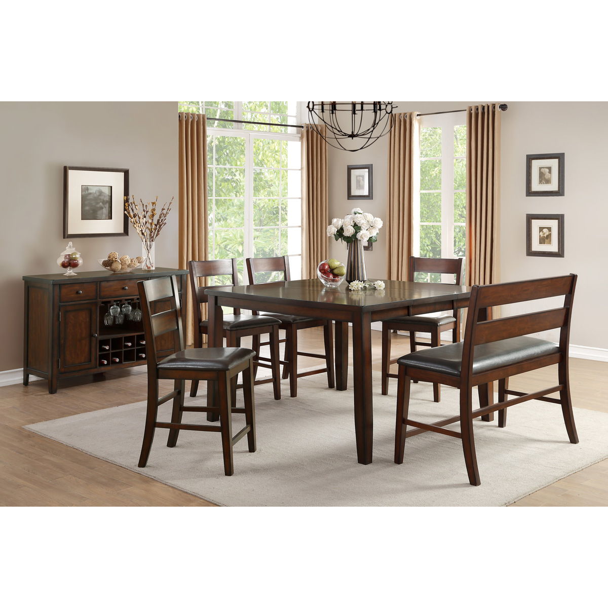 Mantello - Counter Height Table - Cherry