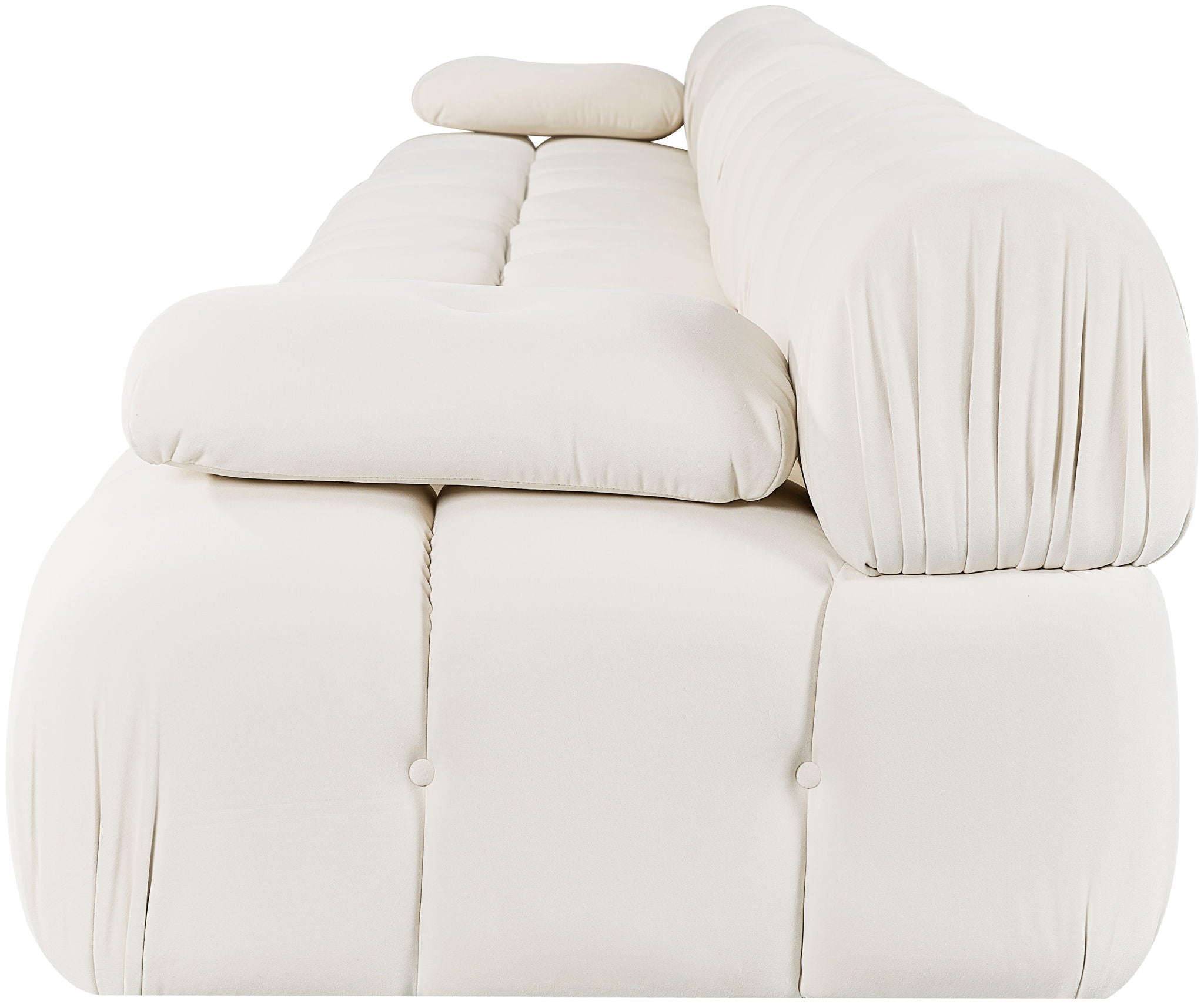 Orin - Velvet 5 Piece Modular Armless Sofa