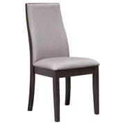 Upholstered Dining Chair (Set of 2) - Taupe / Brown