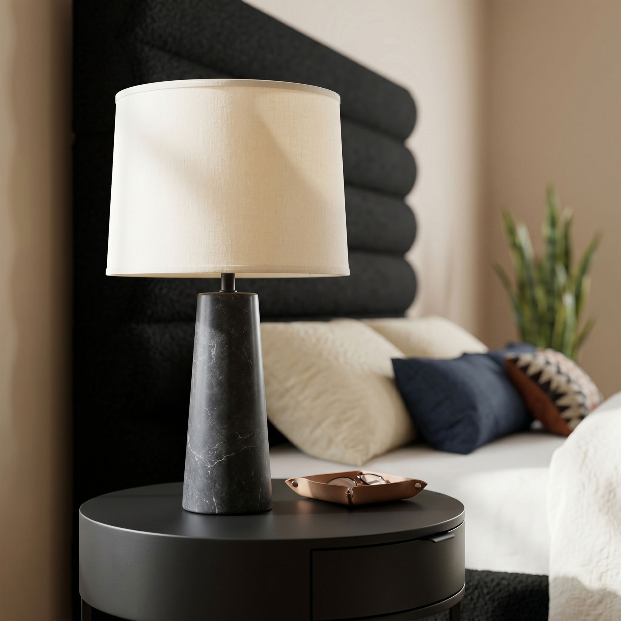 Dolomia - Base And Linen Textured Fabric Shade Table Lamp