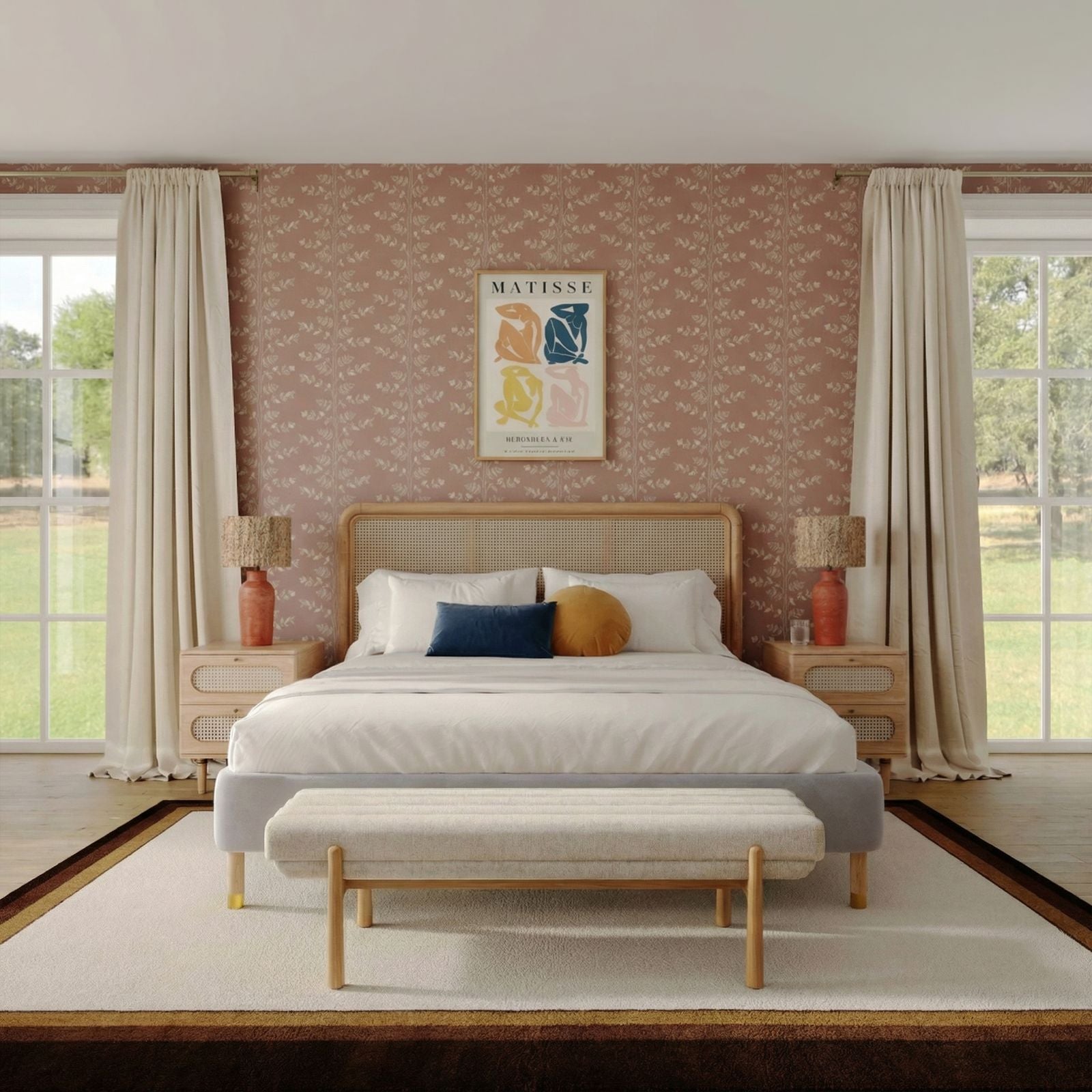 Julianna - Textured Fabric Bench
