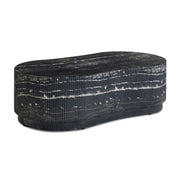 Hades - Indoor / Outdoor Faux Marble Concrete Coffee Table - Black