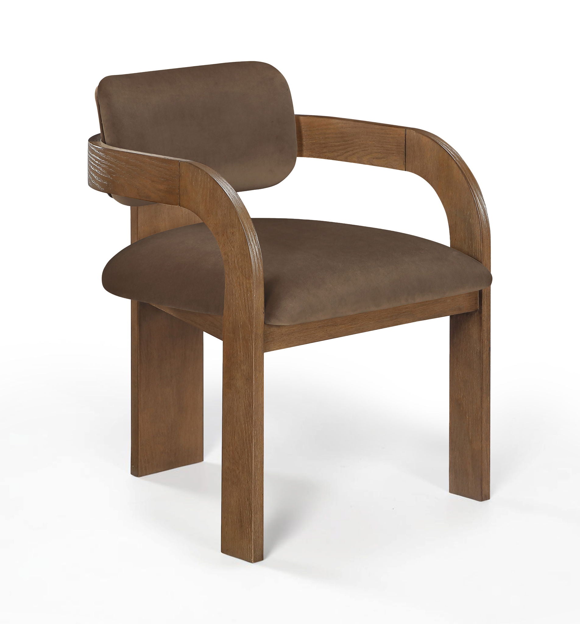Cedra - Velvet Performance Fabric Upholstered Dining Chair (Set of 2) - Brown Frame