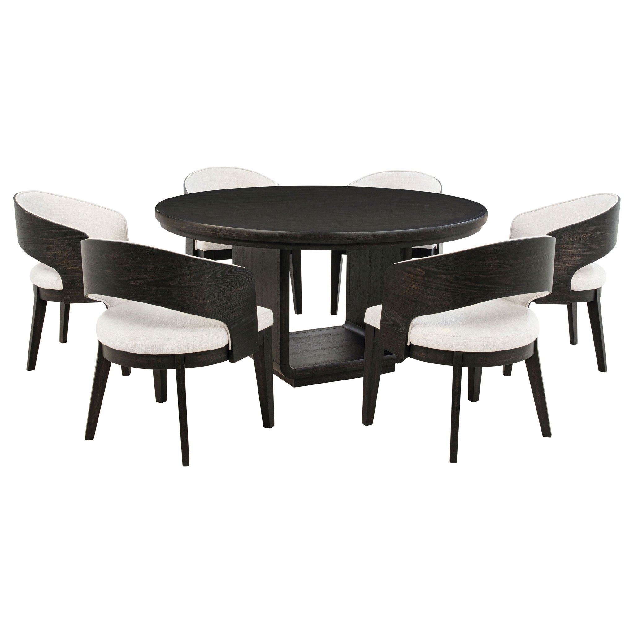 Bangor - Round Dining Table Set With Arm Chairs