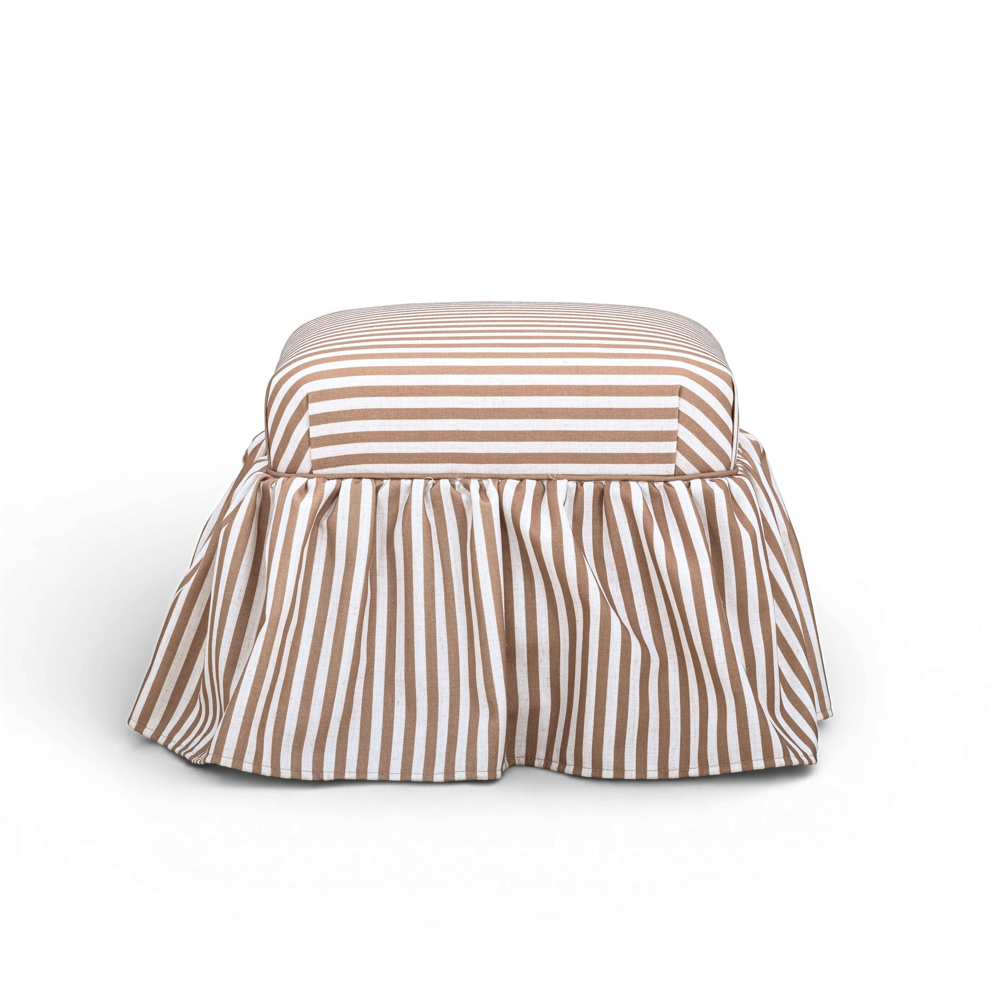 Gertrude - Striped Linen Ottoman