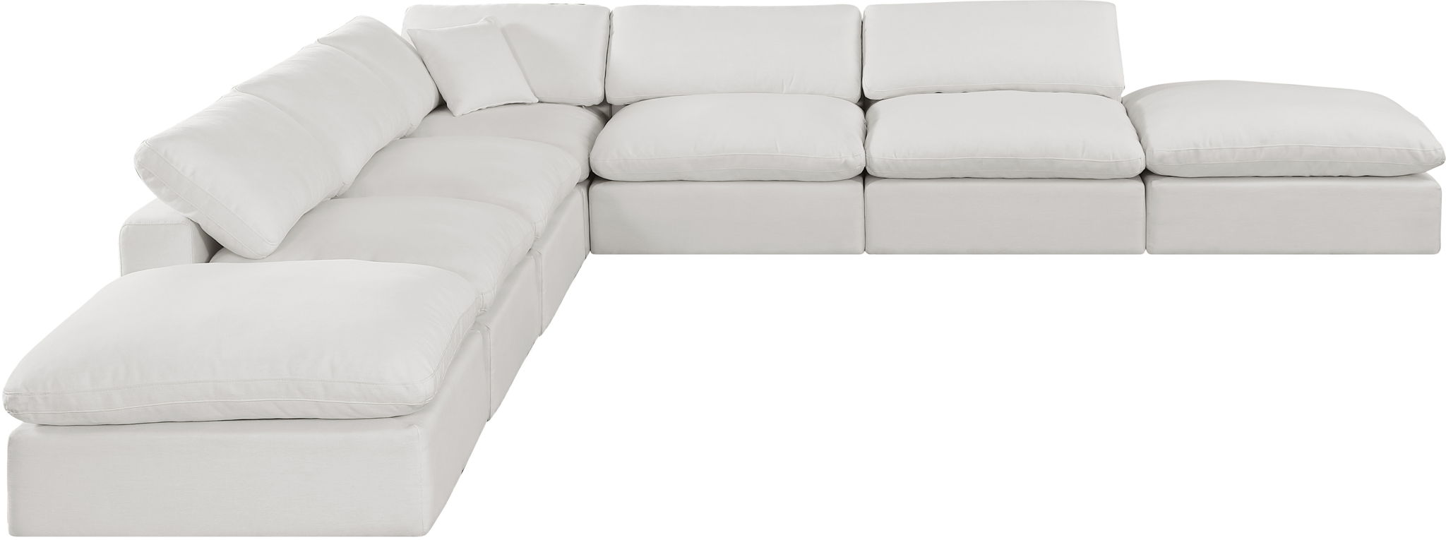 Comfy - 7 Piece Linen Modular Corner Sectional