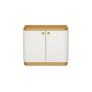 Simone - Nightstand - Cream / White / Light Brown