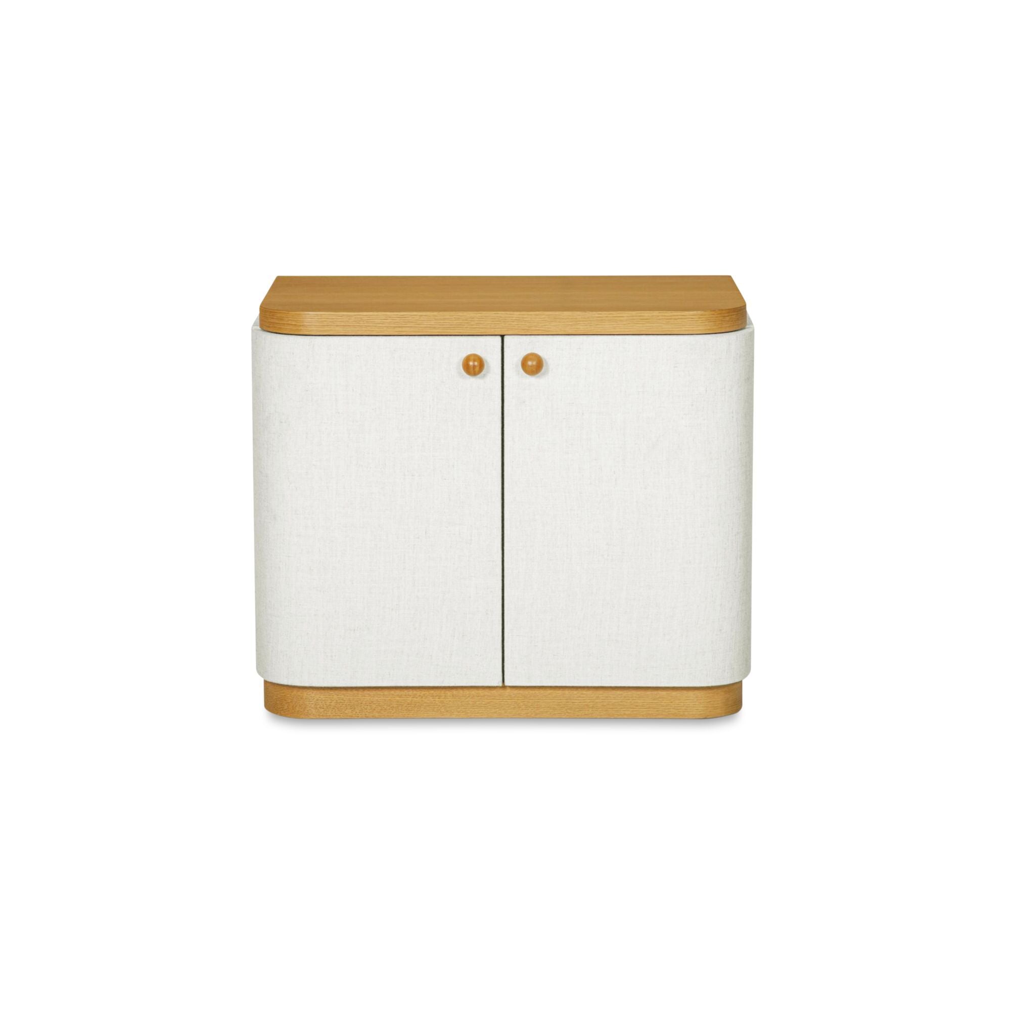 Simone - Nightstand - Cream / White / Light Brown