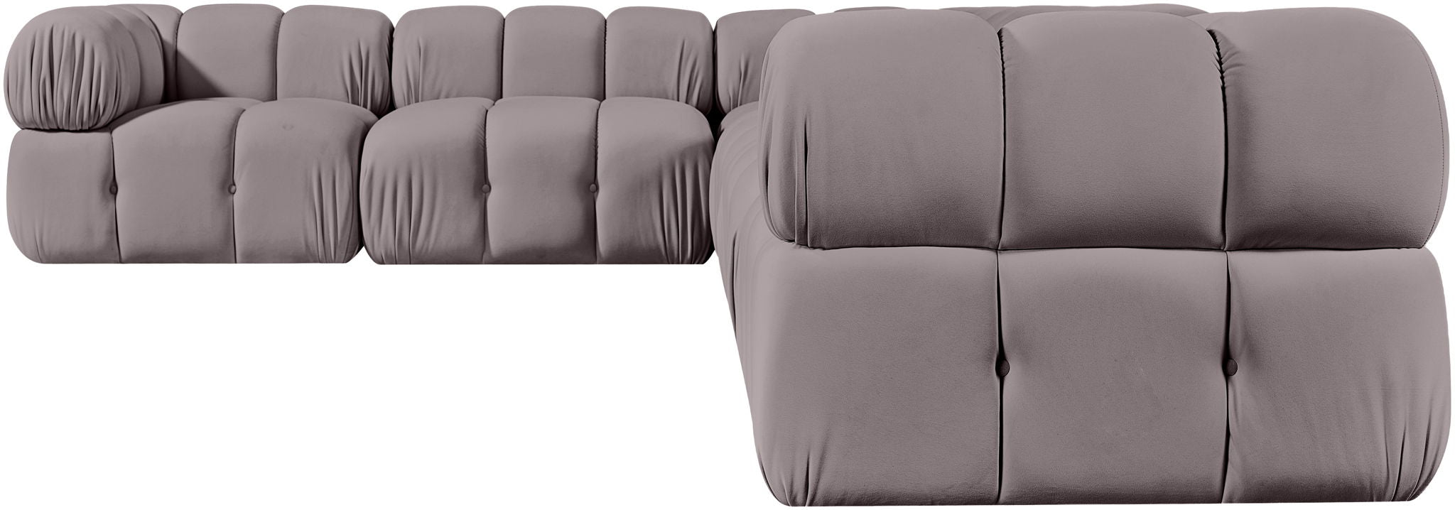 Orin - L-Shaped Velvet 6 Piece Modular Sectional
