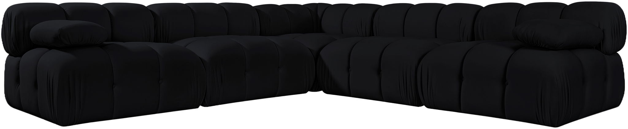 Orin - Velvet Fabric 5 Piece Modular Sectional